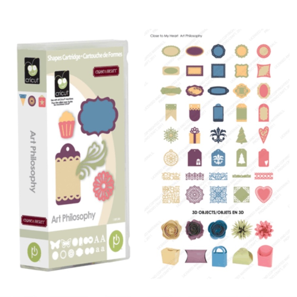 Cricut Art Philosophy Shapes Cartridge NEW